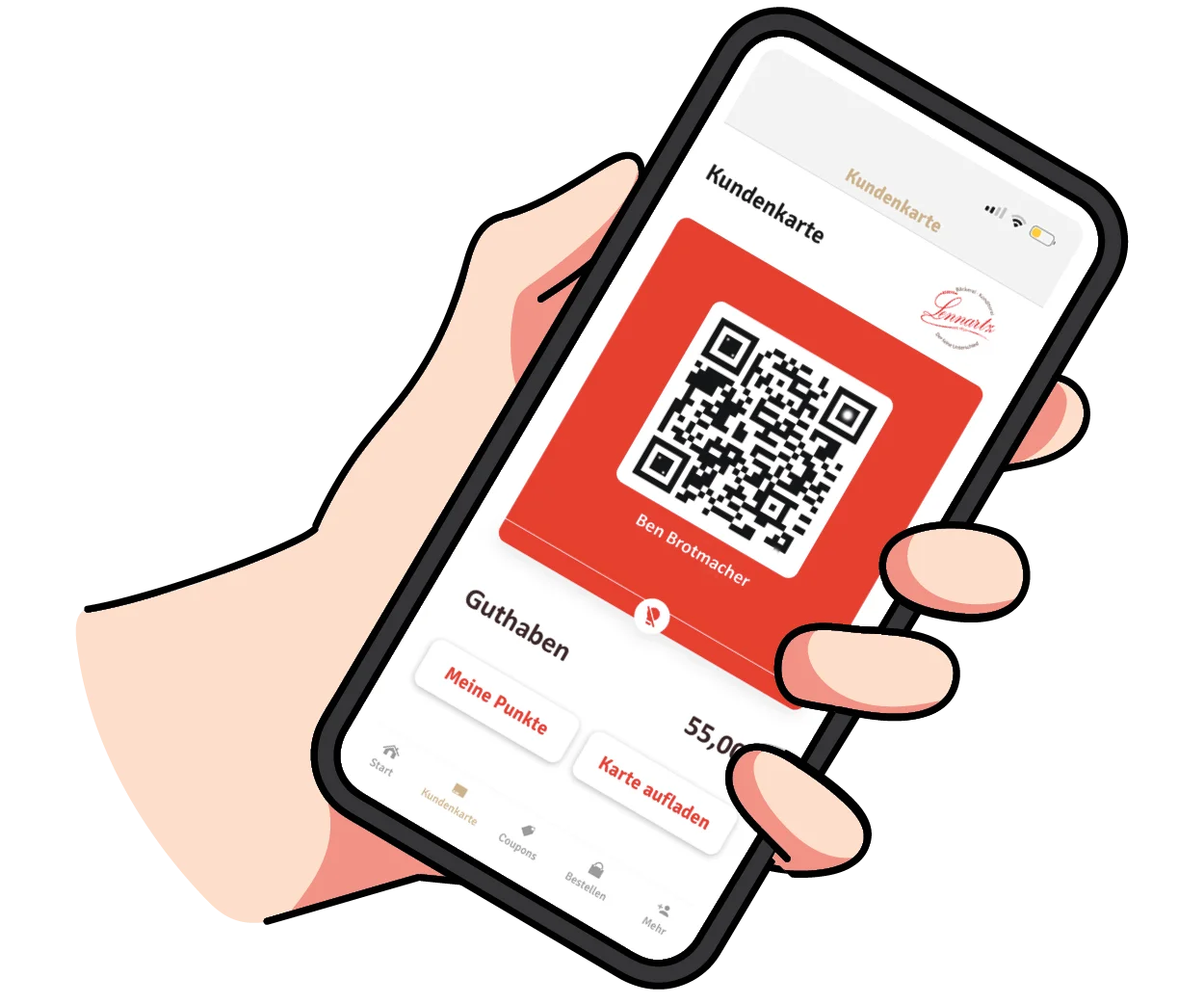 APP-Hand_Kundenkarte